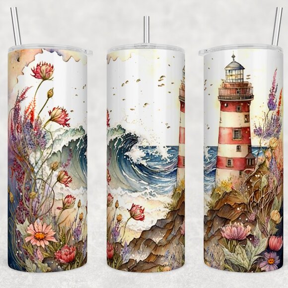 Lighthouse Stainless Steel Metal Insulated Tumbler - Picture 1 of 1